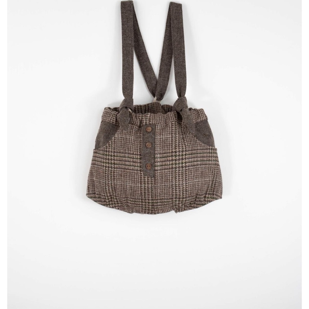 Plaid Suspender Skirt